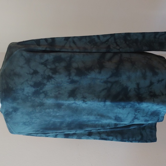 Banana Republic Men's 100% Cotton Long Sleeve Henley in Tie Dye Blue,Large - Picture 4 of 15